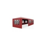 Tonnelle de jardin 3x9cm rouge - pavillon 27m� avec fen�tre barnum tente