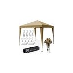 Tonnelle de jardin capri 3x3m tente de reception beige pavillon de jardin