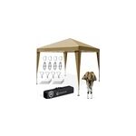 Tonnelle de jardin capri 3x3m tente de reception beige pavillon de jardin