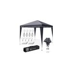 Tonnelle de jardin capri anthracite 3x3m pop - up