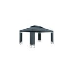Tonnelle de jardin elda - 3 x 4 m - pavillon - anthracite