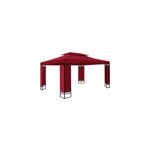 Tonnelle de jardin elda - 3 x 4 m - pavillon - rouge