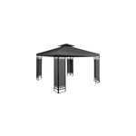 Tonnelle de jardin lorca anthracite - 3x3m