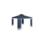 Tonnelle de jardin lorca bleu - 3x3m - pavillon de r�ception / tente