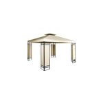 Tonnelle de jardin lorca cr�me 3x3m pavillon