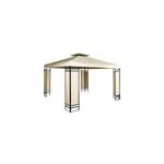 Tonnelle de jardin lorca cr�me 3x3m pavillon
