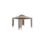 Tonnelle de jardin lorca marron 3x3m