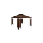 Tonnelle de jardin lorca marron 3x3m pavillon