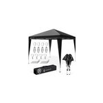Tonnelle de jardin noire 3x3m pop - up pliable