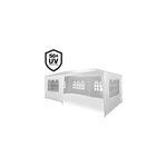 Tonnelle de jardin rimini 3x6m blanche protection uv50 +
