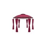 Tonnelle de jardin toscana rouge � 3, 5 m ronde