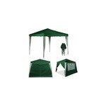 Tonnelle de jardin verte 3x3m pliable avec 2 parois