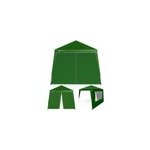 Tonnelle de jardin verte 3x3m pliable avec 4 parois