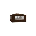 Tonnelle maui - 3x4m - marron - barnum rev�tement imperm�able - tente de jardin