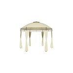 Tonnelle toscana beige 3, 5 m - pavillon - tente de jardin - barnum rond jardin