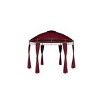 Tonnelle toscana rouge 3, 5 m - pavillon - tente de jardin - barnum rond jardin