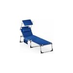 Transat de jardin malta bleu avec pare - soleil