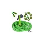 Tuyau d'arrosage flexible 15m vert multi - buses