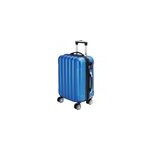 Valise rigide bleu taille m - bagage cadenas malle voyage vacances transport