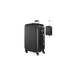 Valise rigide noir l 39, 5x25x60cm bagage avec cadenas Valise rigide noir l 39, 5x25x60cm bagage avec cadenas