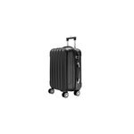 Valise rigide noir taille m - bagage cadenas malle voyage vacances transport