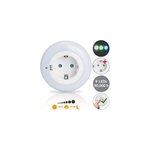 Veilleuse avec prise �lectrique - 9x led - 3 couleurs - s�curit� pour enfants