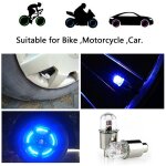1 paire led vlo vlo roue de bicyclette neon car valve tire caps feux de roue argent