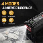 Brpom booster batterie 1500a 15800mah dmarreur de voiture 12v portable (jusqu'a 7. 0l gaz ou 5. 5l gazole) ...
