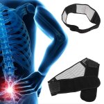 Ceinture lombaire rglable auto chauffante biomagntique avec pierre tourmaline - taille m - environ ...