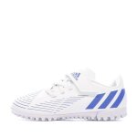 Chaussures de foot blanc / bleu junior adidas predator edge. 4 h&l tf - 33