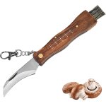 Couteaux pliants de randonnée, 21cm couteau a champignons avec une brosse, acier inoxydable / polypropylène, ... Couteaux pliants de randonnée, 21cm couteau a champignons avec une brosse, acier inoxydable / polypropylène, ...