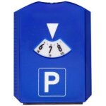 Disque de stationnement avec grattoir a glace et compartiments monnaie