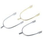Eperons d'quitation en alliage de zinc pour hommes, 1 paire, couleur or / argent