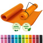 Gorilla sports - tapis en mousse grand - 190x100x1, 5cm (yoga - pilates - sport a domicile) - couleur ...