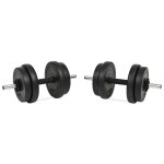 Haltres 14 pices 20 kg poids barres disques fitness musculation biceps helloshop26 02 0000737