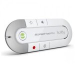 Kit bluetooth voiture systeme mains libre supertooth buddy blanc