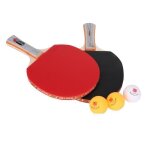 Kit de ping pong raquettes de tennis de table ping pong (2 raquettes + 3 balles) Kit de ping pong raquettes de tennis de table ping pong (2 raquettes + 3 balles)
