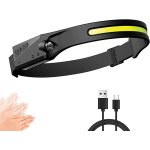 Lampe frontale torche frontale led usb rechargeable puissante avec 350 lm 3 modes d'eclairage induction ...