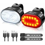 Lumiere velo ensemble eclairage velo a led puissant kit lampe velo etanche feux de vélo rechargeables ... Lumiere velo ensemble eclairage velo a led puissant kit lampe velo etanche feux de vélo rechargeables ...