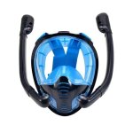 Masque de plonge plein visage 180 silicone panoramique dry top eau de plonge lunettes de natation avec ...