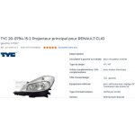 Phares pour renault clio iii