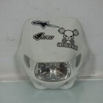 Plaque phare adaptable g�n�rique blanche pour moto occasion