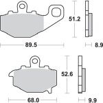 Plaquette de frein sbs p687 - rq racing