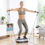 Plate - forme d'entranement par vibrations avec accessoires et guide d'exercices vybeform innovagoods ...