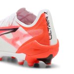 Puma chaussures de football ultra 5 ultimate ag, chaussures, blanc / noir / glowing rouge, 42