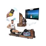 Rameur de résistance a l'eau pliable avec app kinomap, rameur de fitness intérieur a domicile Rameur de résistance a l'eau pliable avec app kinomap, rameur de fitness intérieur a domicile