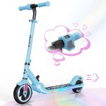 Rcb trottinette electrique pliable bleu, ecran led, lumires nons colors, hauteur et vitesse rglables ...