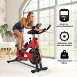 Vlo d'appartement d'intrieur - exercice de fitness a domicile - avec sige et guidon rglables - rsistance ...