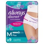 Always culottes pour fuites urinaires alwaysdiscreet plus culottes pour fuites urinairesm9