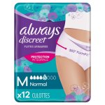 Always culottes pour fuites urinaires alwaysdiscreet normal culottes pour fuites urinairesm12